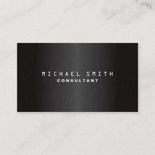 Professional Elegant Plain Modern Black Simple Business Card