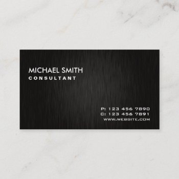 Professional Elegant Plain Modern Black Simple Business Card by Lamborati at Zazzle