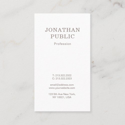 Professional Elegant Plain Modern Graphic Design Business Card
