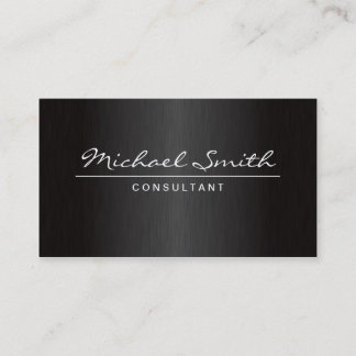 Professional Elegant Plain Modern Metal Black Business Card