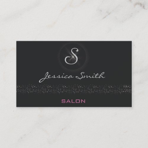 Professional elegant plain  monogram business cards