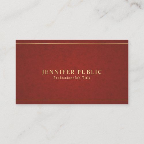 Professional Elegant Plain Pearl Finish Luxury Business Card