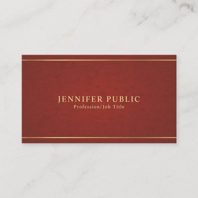 Professional Elegant Plain Pearl Finish Luxury Business Card (Front)