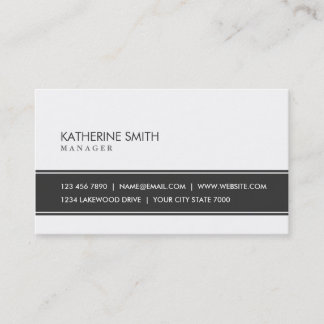 Professional Elegant Plain Simple Black and White Business Card