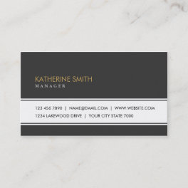 Professional Elegant Plain Simple Black and White Business Card