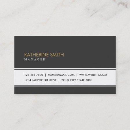 Professional Elegant Plain Simple Black And White Business Card