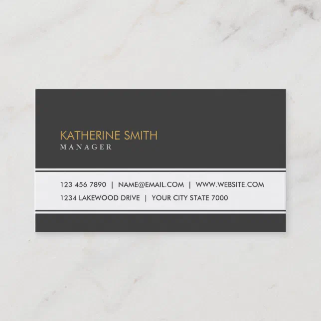Professional Elegant Plain Simple Black Groupon Business Card | Zazzle