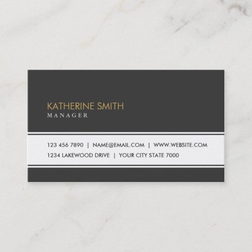 Professional Elegant Plain Simple Fashion Black Business Cards