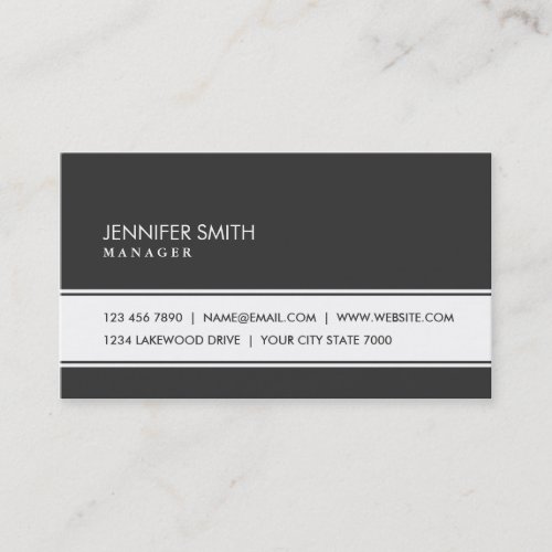 Professional Elegant Plain Simple Fashion Designer Business Card