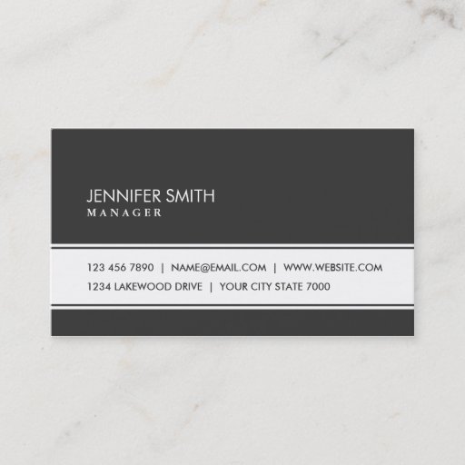 Customizable Professional Elegant Plain Simple Fashion Designer Business Card