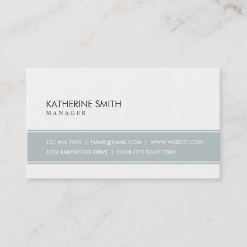 Professional Elegant Plain Simple Gray and White Business Card Templates