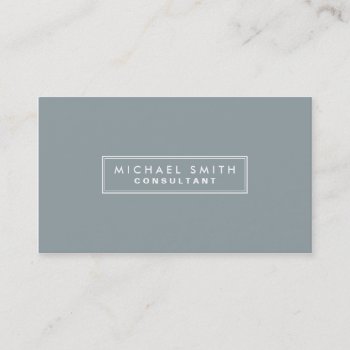 Professional Elegant Plain Simple Gray Business Card by Lamborati at Zazzle
