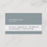 Professional Elegant Plain Simple Green Gray Business Card at Zazzle