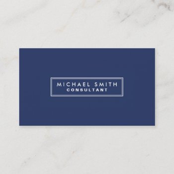 Professional Elegant Plain Simple Modern Blue Business Card by Lamborati at Zazzle