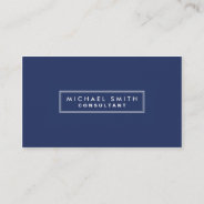 Professional Elegant Plain Simple Modern Blue Business Card at Zazzle