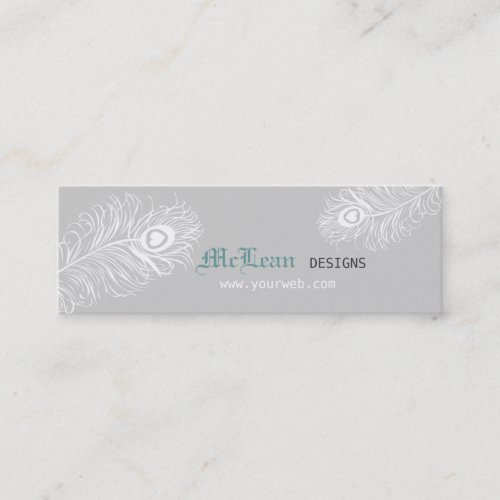 Pretty Peacock Feather Business Card Templates