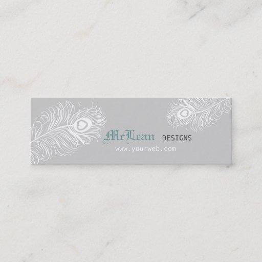 Customizable Pretty Peacock Feather Business Card Templates