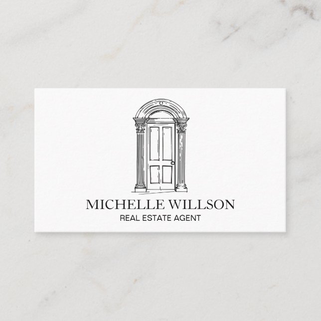 Professional Elegant Realtor Real Estate Agent Business Card (Front)
