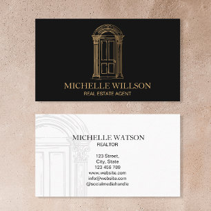 Professional Elegant Realtor Real Estate Agent Business Card