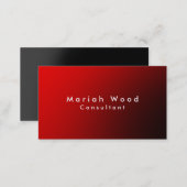 Professional Elegant Red Black Minimalist Modern Business Card (Front/Back)