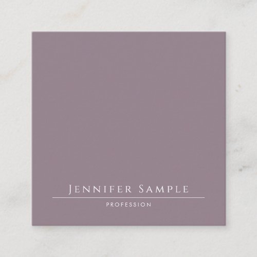 Professional Elegant Salon Simple Template Modern Square Business Card