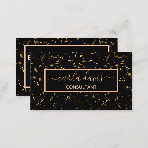 Professional Elegant Signature black Business card