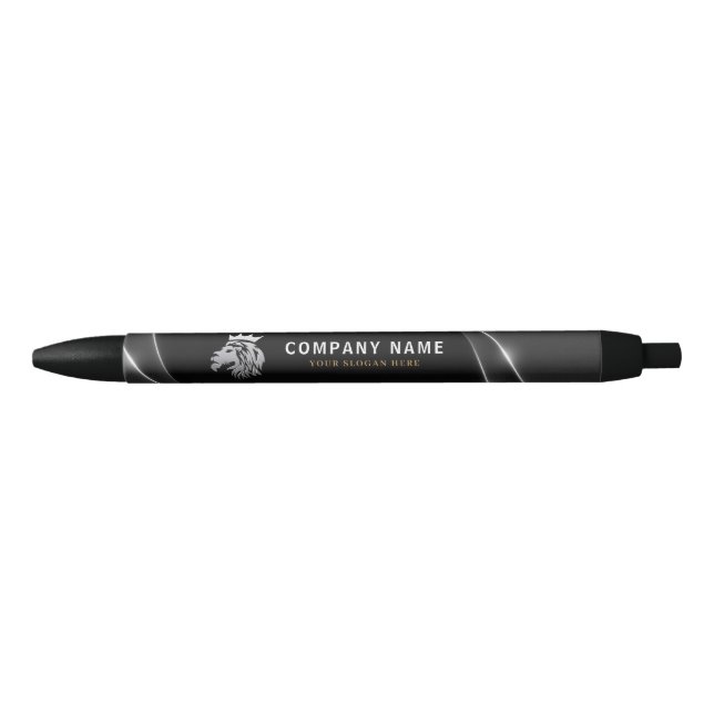  Professional Elegant Silver Lion Logo  Pen (Front)