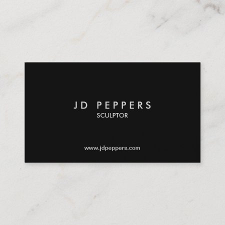 Professional Elegant ~ Silver Metallic Font Business Card