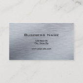 Professional Elegant Silver Modern Metal Black Business Card | Zazzle