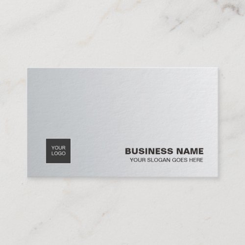 Professional Elegant Silver Simple Chic Luxury Business Card