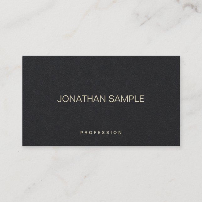 Professional Elegant Simple Creative Black Luxury Business Card (Front)