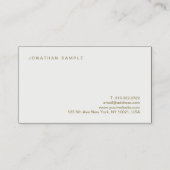 Professional Elegant Simple Creative Black Luxury Business Card (Back)