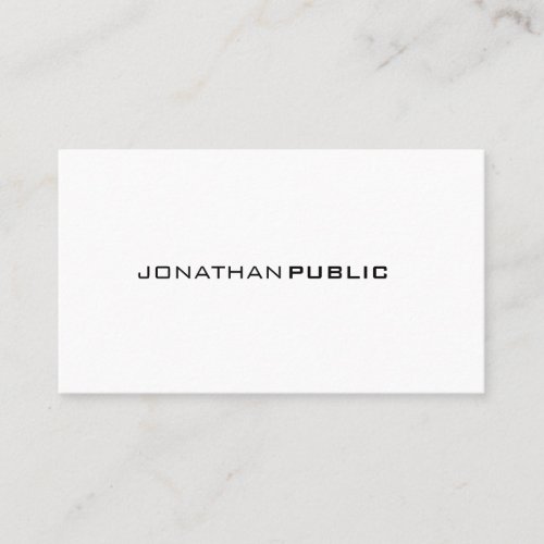 Professional Elegant Simple Design Modern Plain Business Card