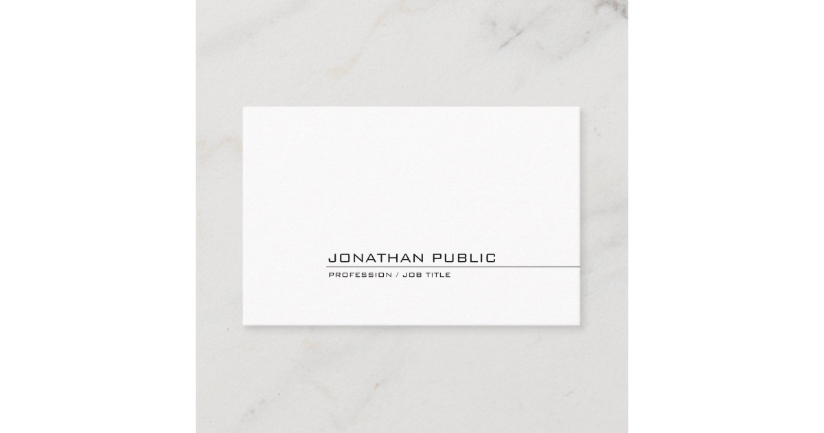 Professional Elegant Simple Design Modern Plain Business Card | Zazzle