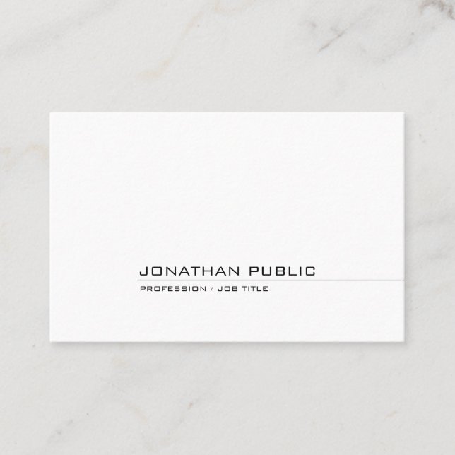 Professional Elegant Simple Design Modern Plain Business Card (Front)
