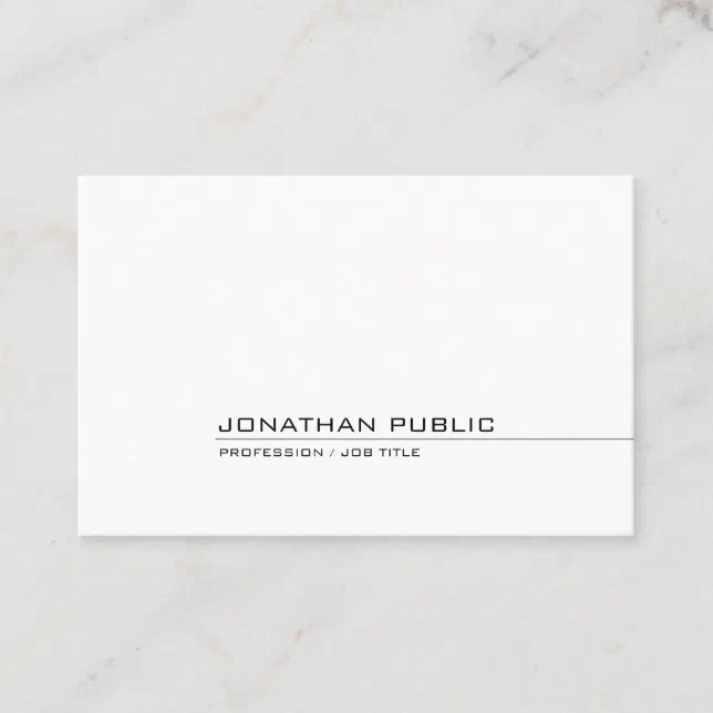 Professional Elegant Simple Design Modern Plain Business Card | Zazzle