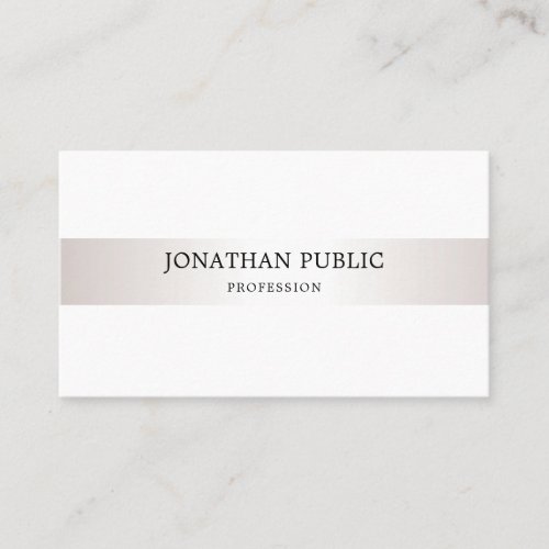 Professional Elegant Simple Design Modern Plain Business Card