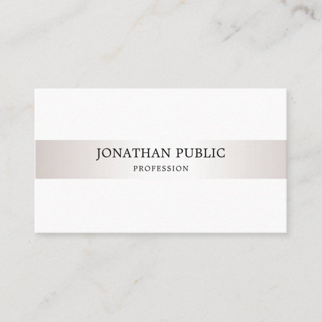Professional Elegant Simple Design Modern Plain Business Card (Front)