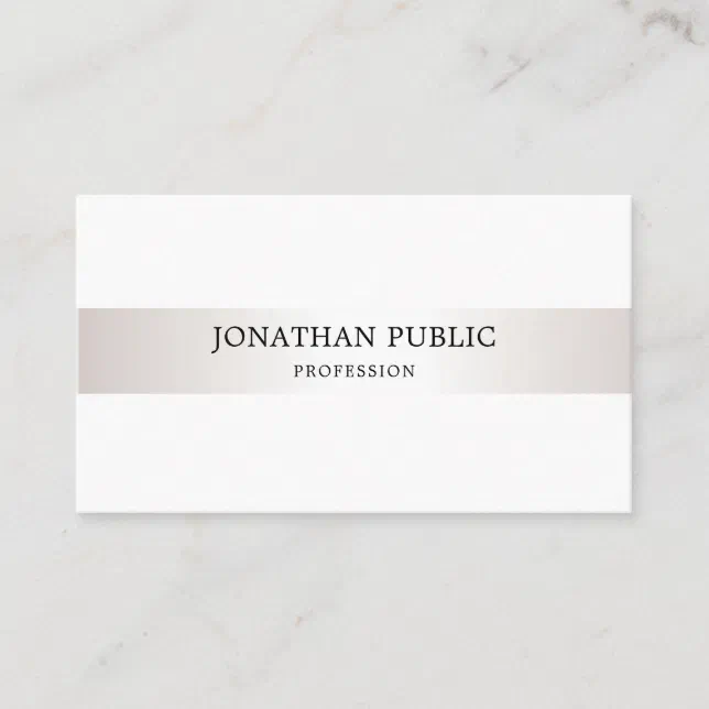Professional Elegant Simple Design Modern Plain Business Card | Zazzle