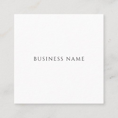 Professional Elegant Simple Design Modern Template Square Business Card