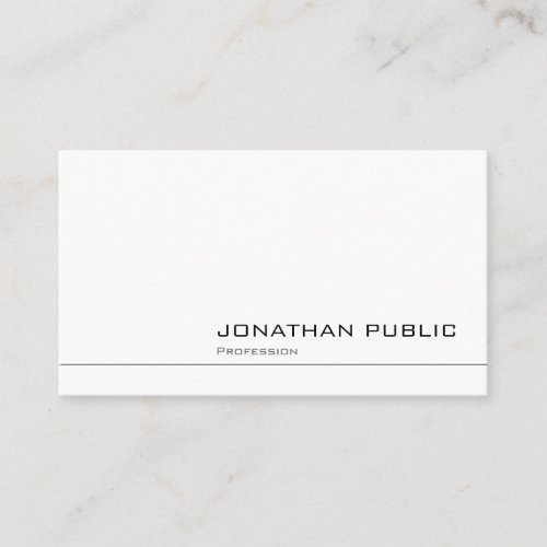 Professional Elegant Simple Design Plain Modern Business Card