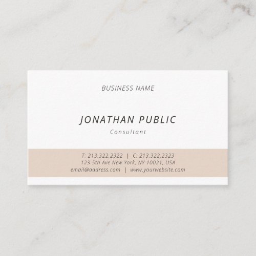 Professional Elegant Simple Modern Monogram Business Card