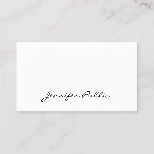 Professional Elegant Simple Modern Pretty Plain Business Card (Front)
