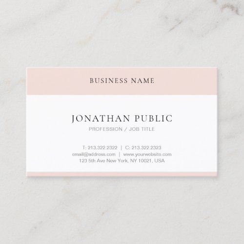 Professional Elegant Simple Modern Template Trendy Business Card