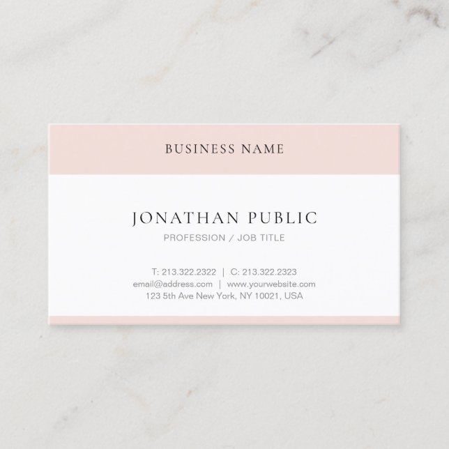Professional Elegant Simple Modern Template Trendy Business Card (Front)