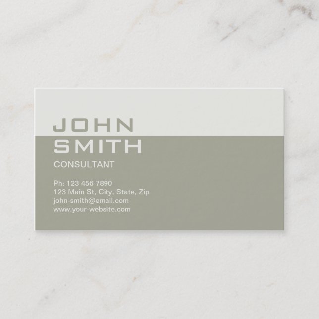 Professional Elegant Simple Plain Attorney Beige Business Card (Front)