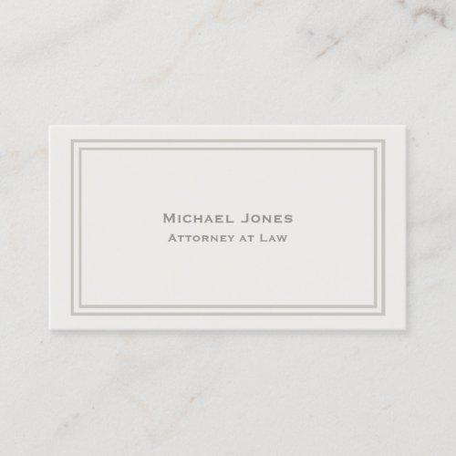 Professional Elegant Simple Plain Attorney Cream Business Card Template