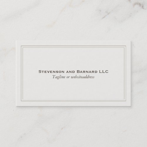 Professional Elegant Simple Plain Light Beige Business Card Template
