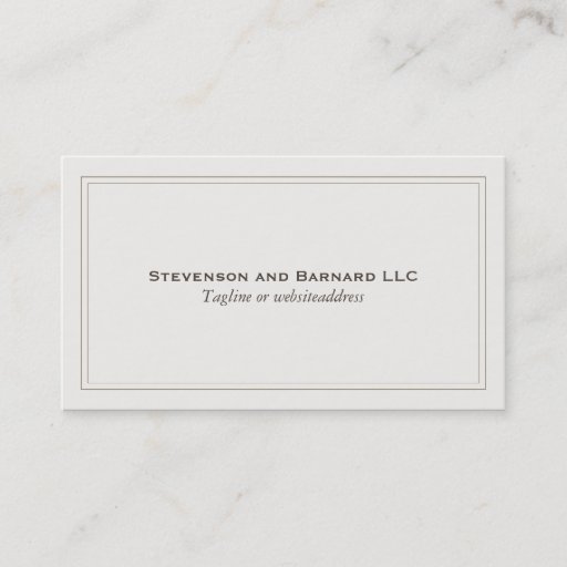 Customizable Professional Elegant Simple Plain Light Beige Business Card Template