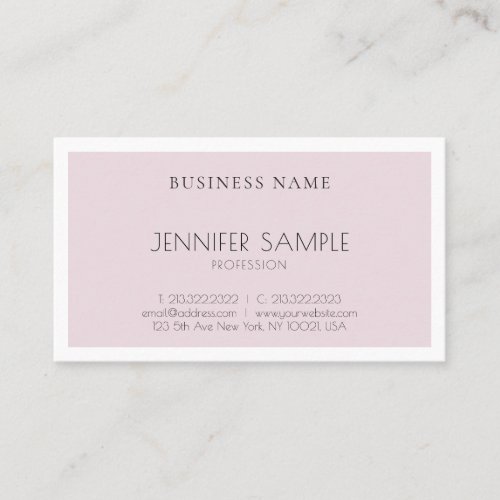 Professional Elegant Simple Purple Design Plain Business Card
